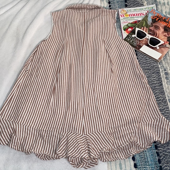 Le Lis Striped Cotton- Blend Romper - Medium - Picture 6 of 6